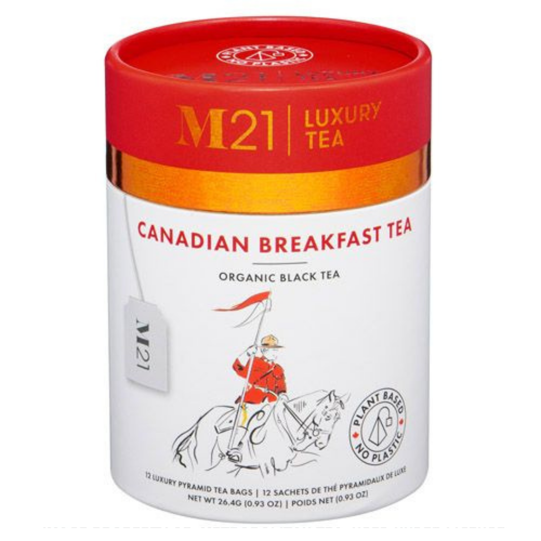M21 Luxury Tea: Canadian Breakfast Black Tea - 12ct Canister