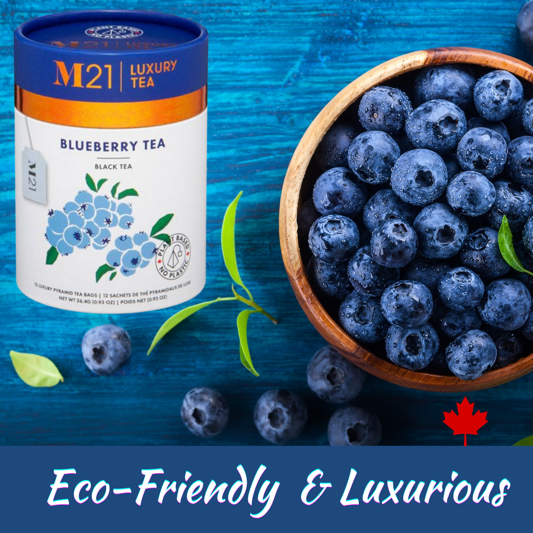 M21 Luxury Tea: Blueberry Black Tea - 12ct Canister