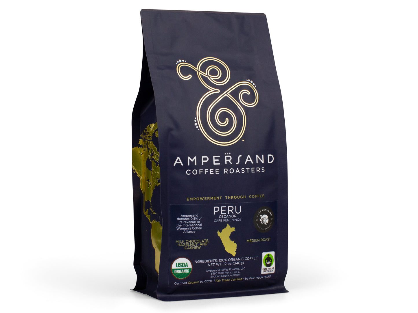 Ampersand Coffee: Peruvian Organic Coffee, 12 oz.