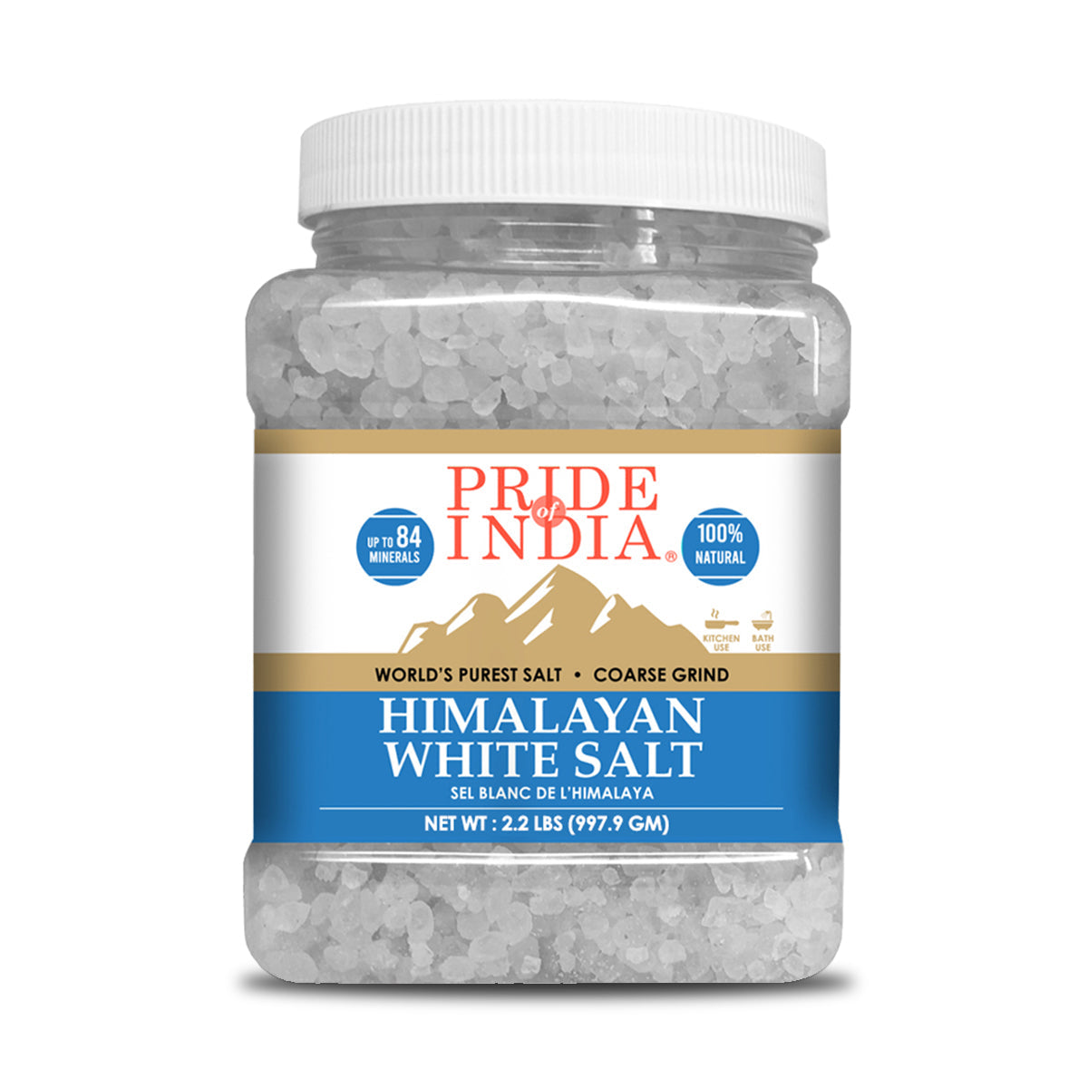 Pride of India: Himalayan White Rock Salt - Coarse Grind