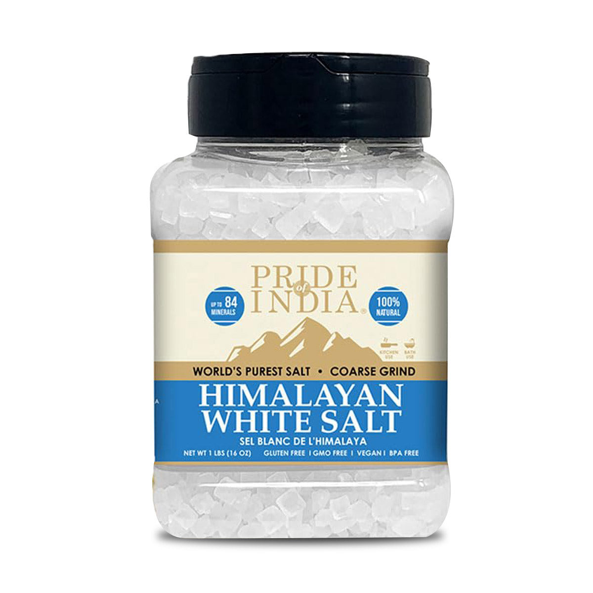 Pride of India: Himalayan White Rock Salt - Coarse Grind
