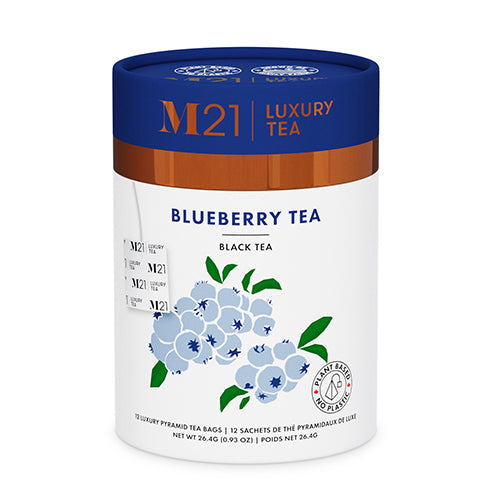 M21 Luxury Tea: Blueberry Black Tea - 12ct Canister